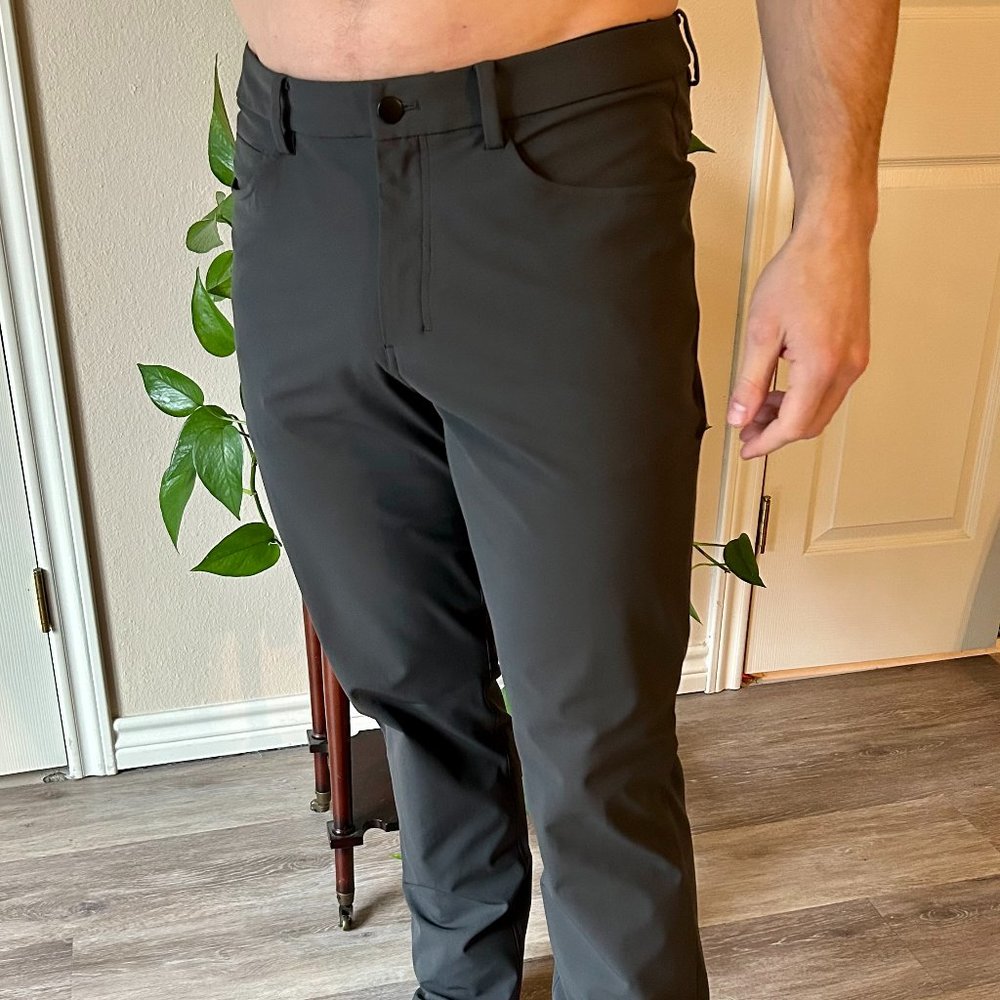 Men's lululemon ABC relaxed fit pant - grey - size 34, inseam 33"